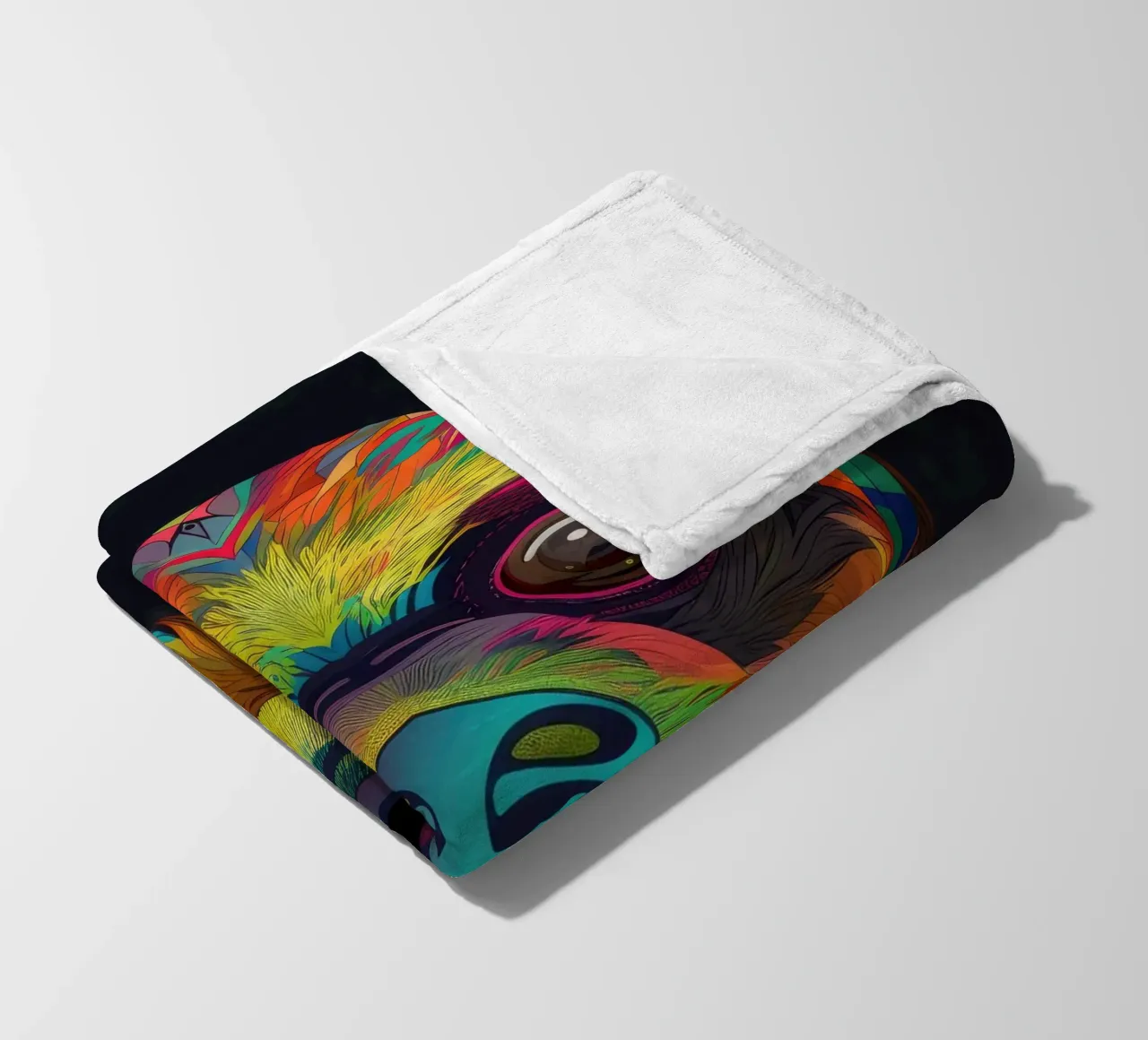 Tatoo Sloth fleece blanket by Animal Portraits