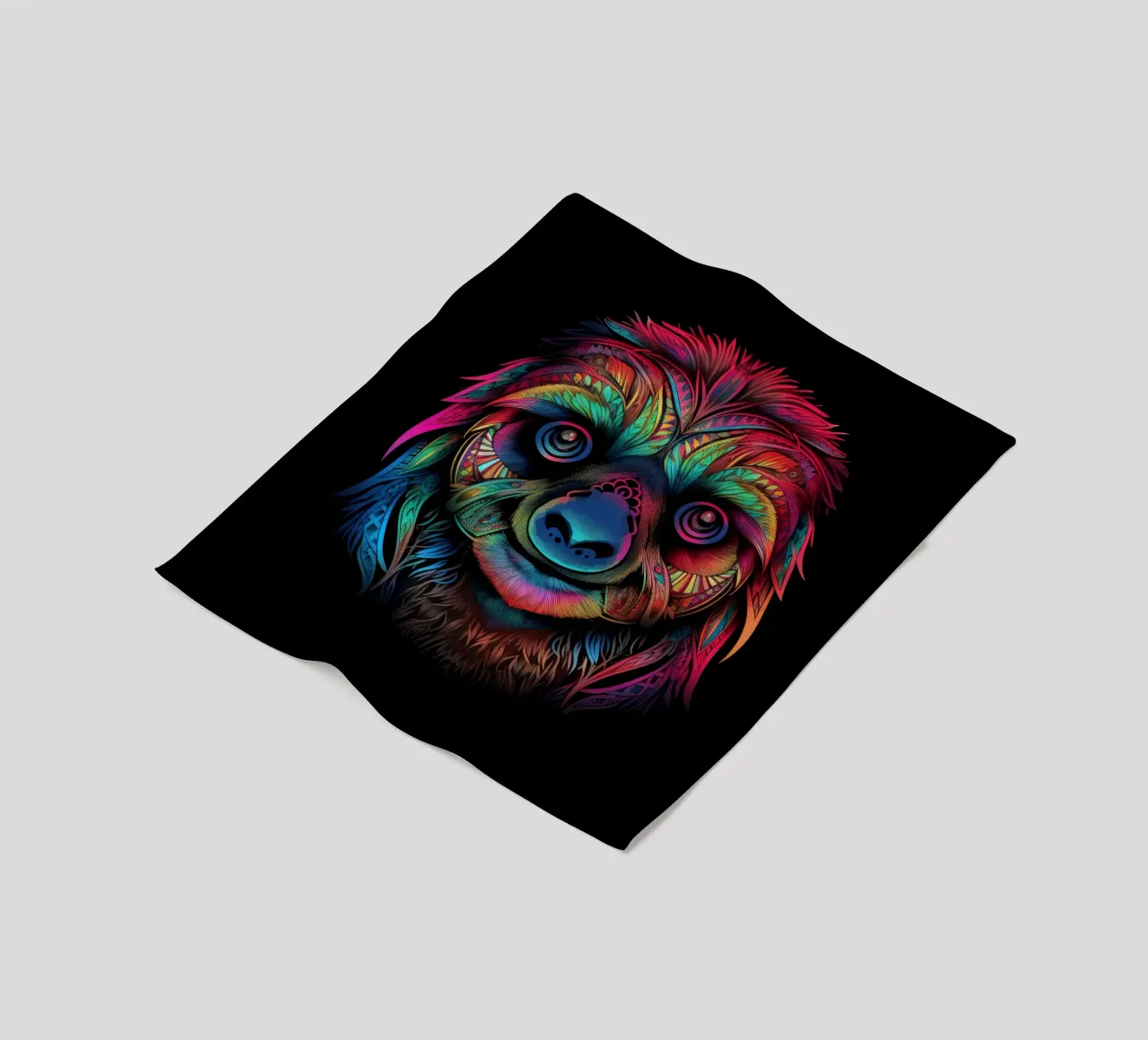 Tatoo Sloth manta de franela de Animal Portraits