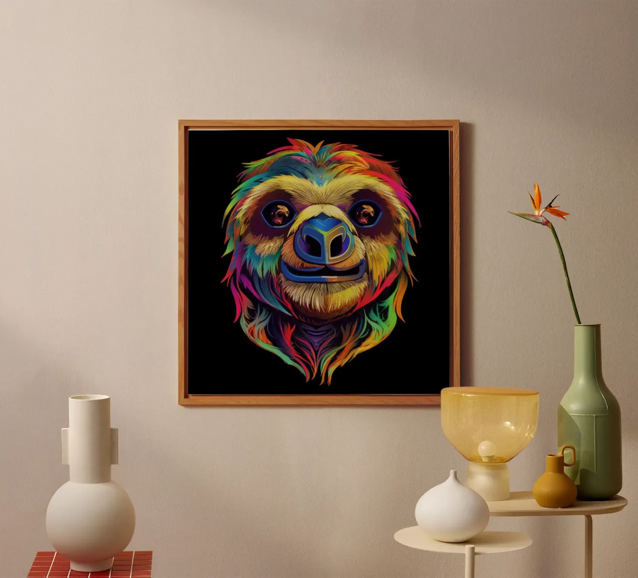 Bradipo Tatoo alluminio dibond da Animal Portraits