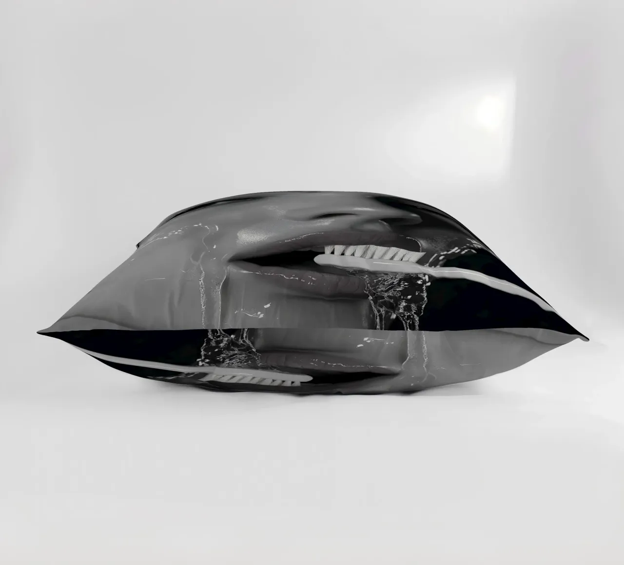 Dentist series -  Shower and the toothbrush decorative cushion by Synthaira