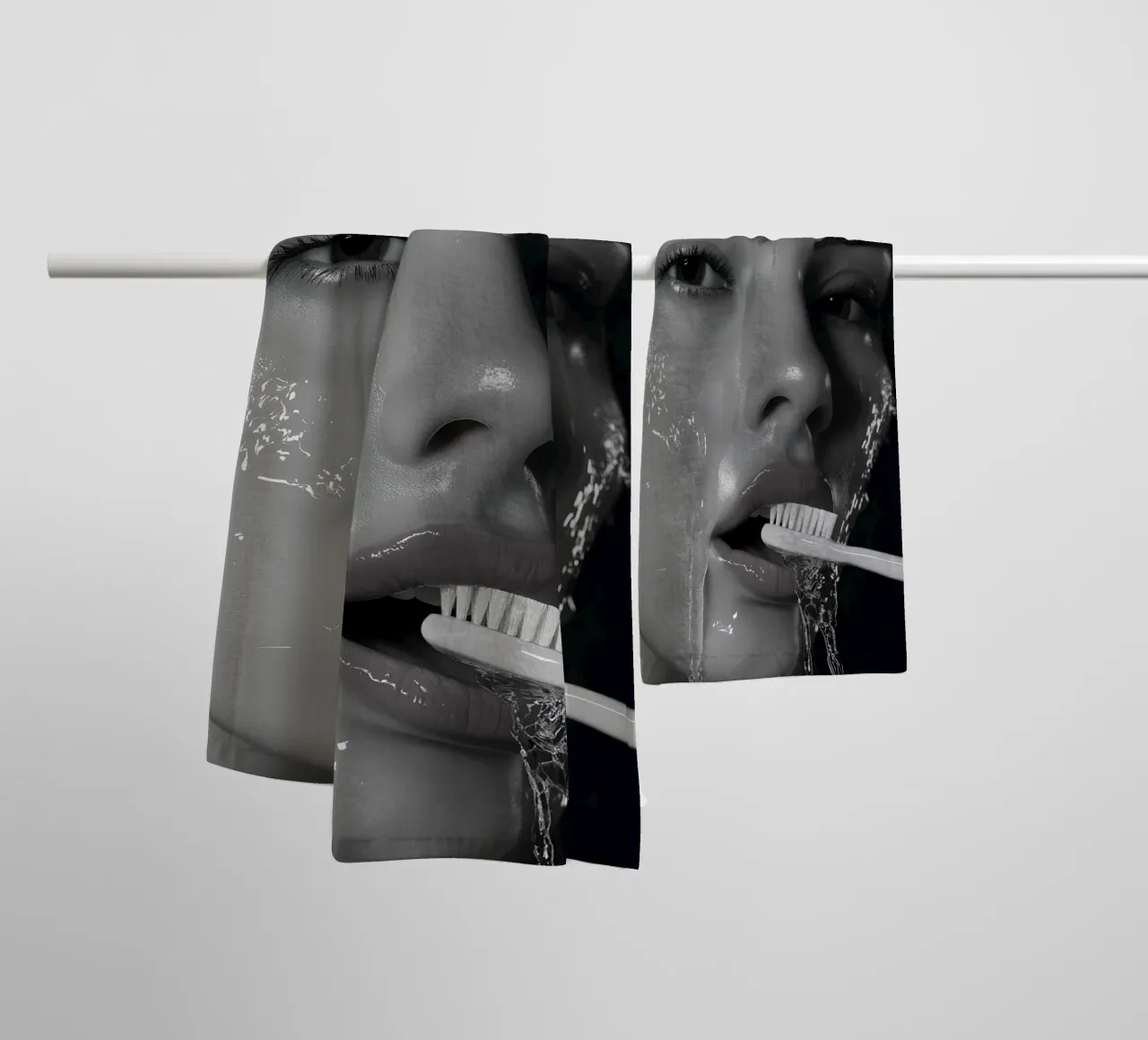 Dentist series -  Shower and the toothbrush asciugamano da bagno da Synthaira