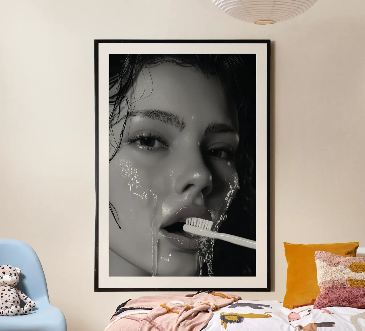 Dentist series -  Shower and the toothbrush carta hahnemühle da Synthaira