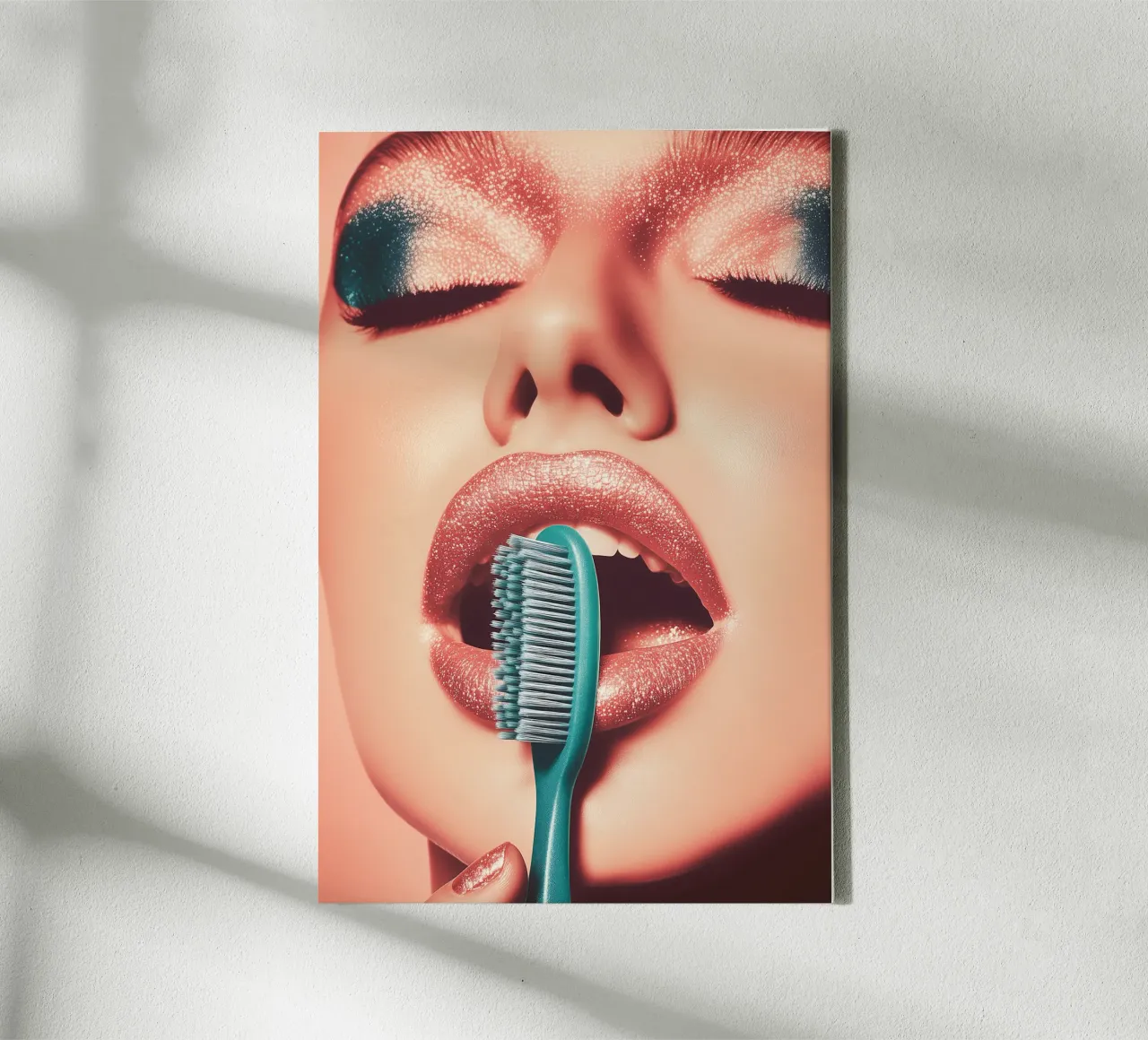 Glitter Routine canvas with Floater frame by Synthaira