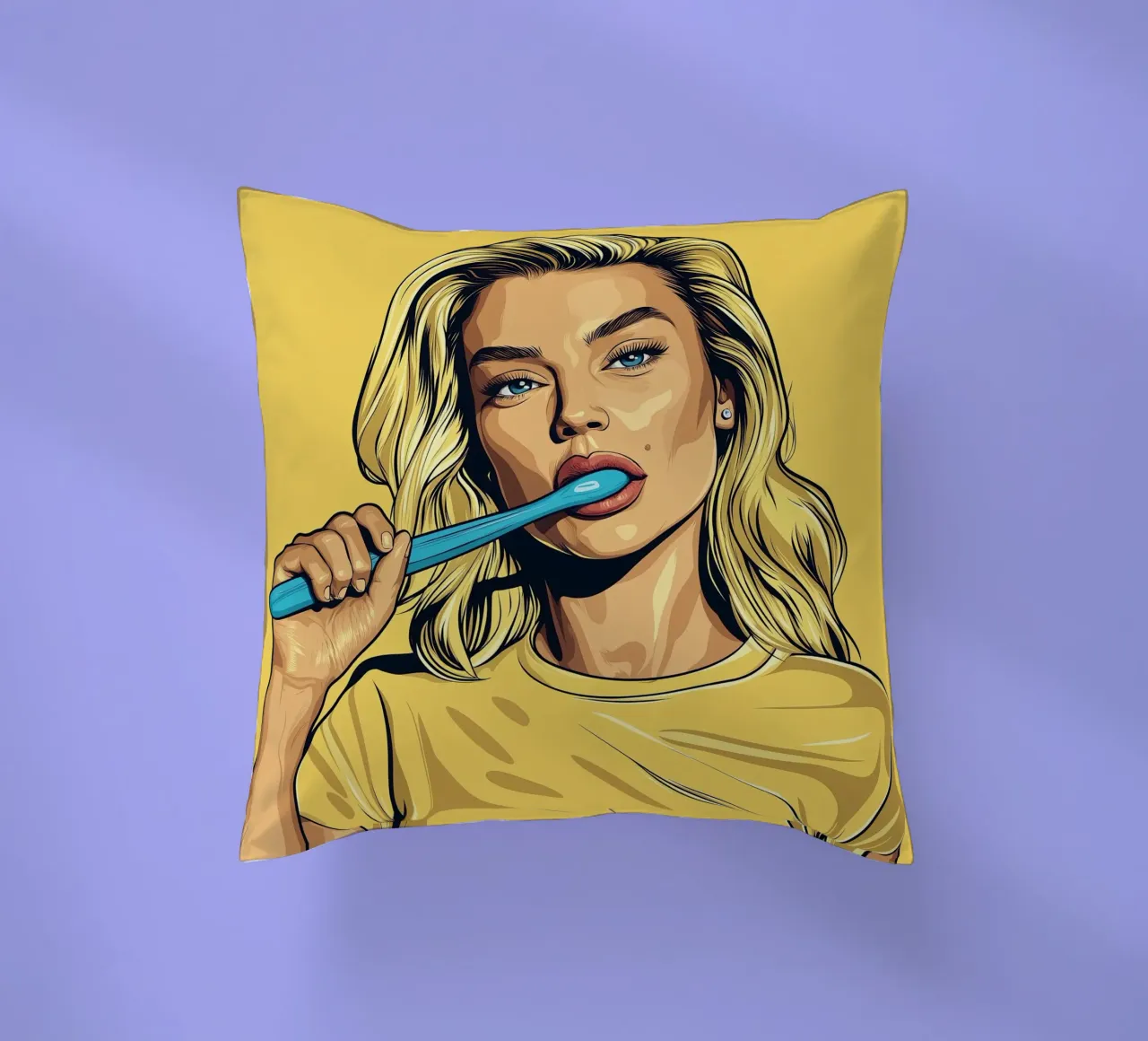 Blue toothbrush cuscino da Synthaira