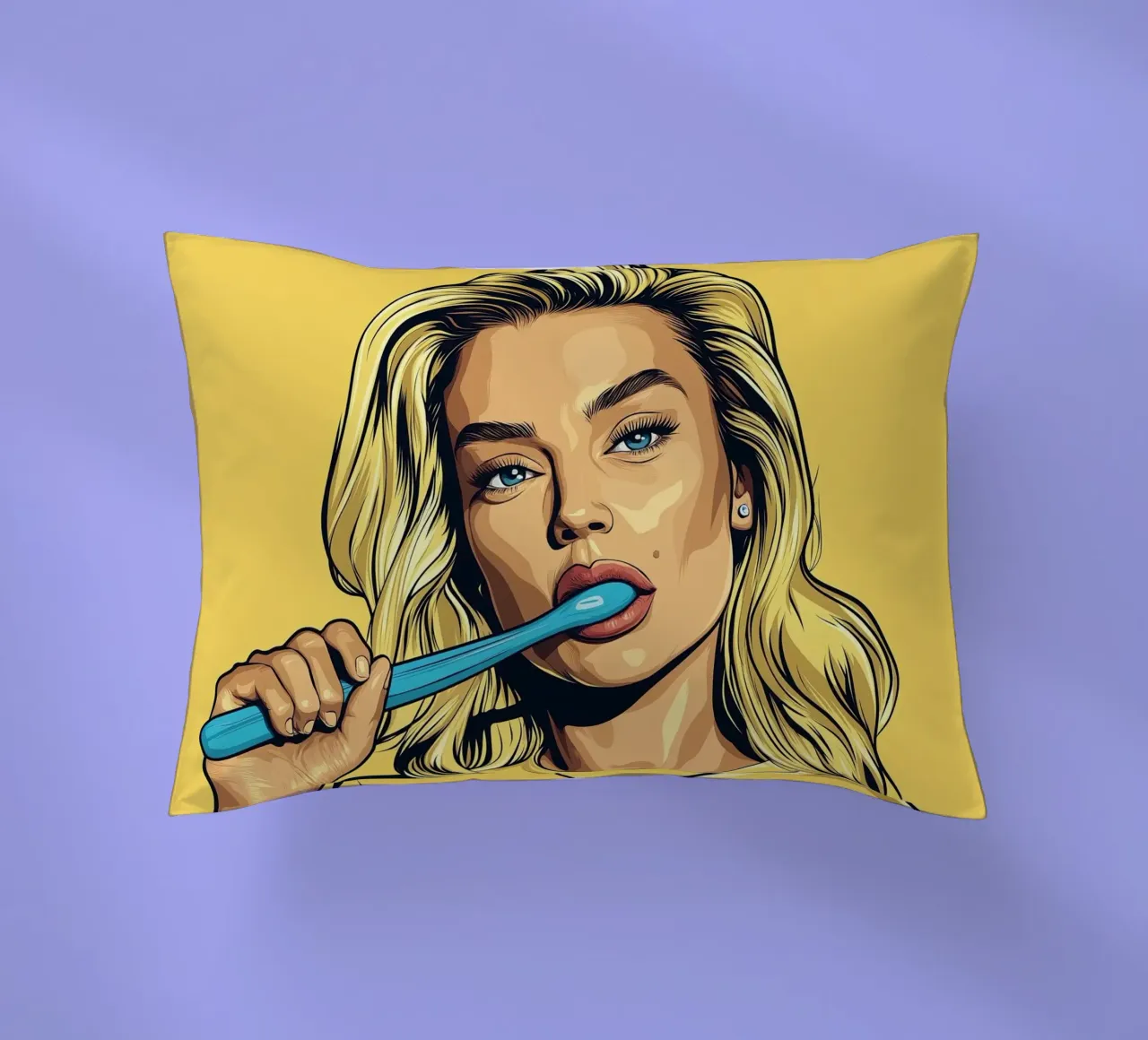 Blue toothbrush cuscino da Synthaira