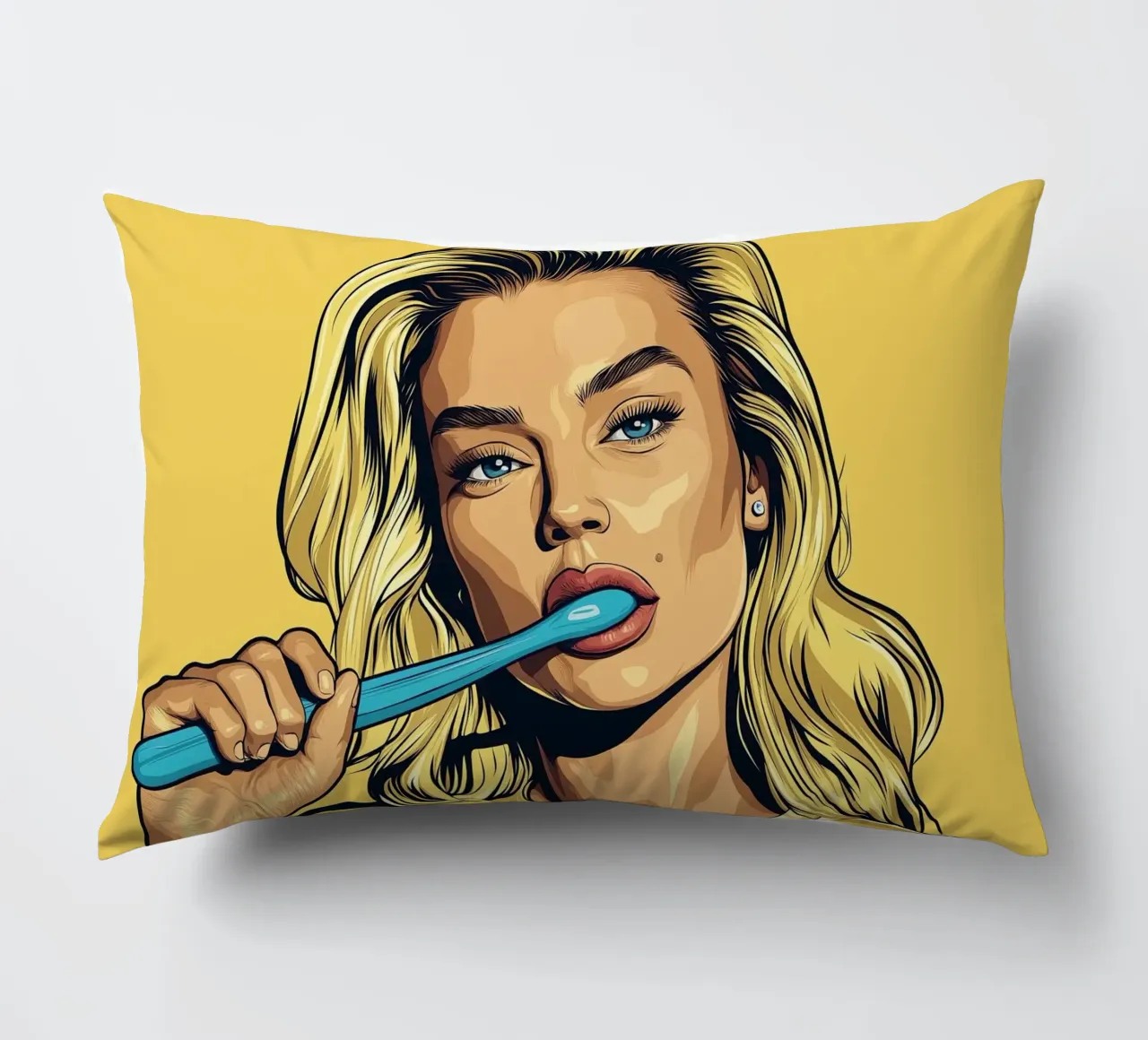 Blue toothbrush cuscino da Synthaira