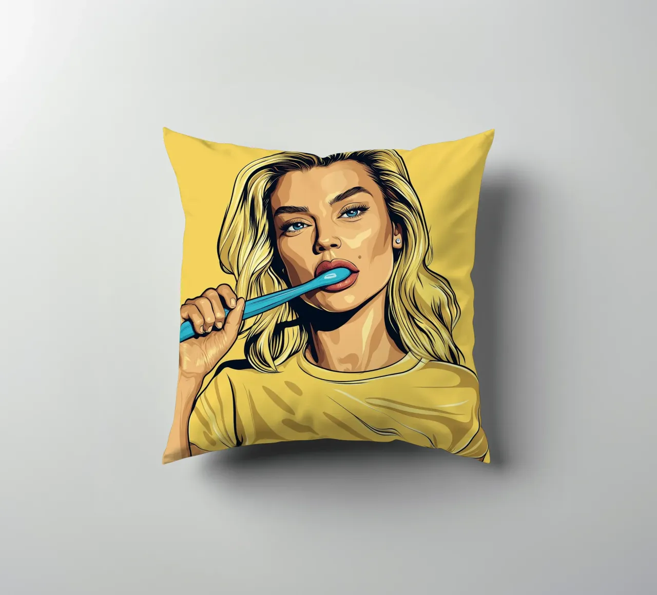 Blue toothbrush cuscino da Synthaira