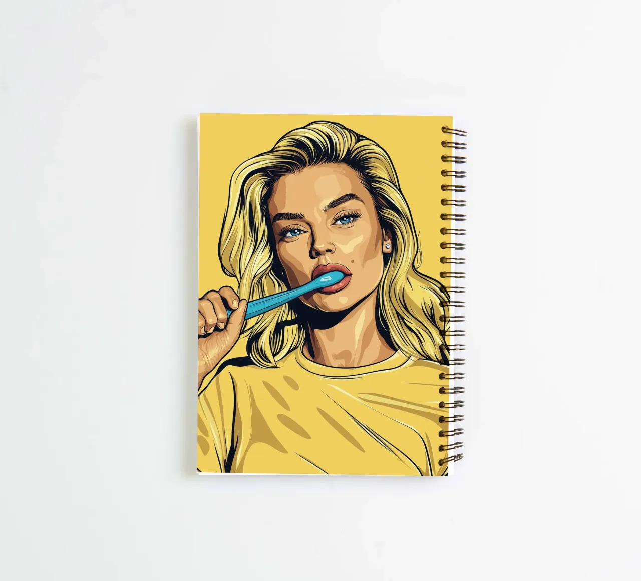 Blue toothbrush spiral notebook by Synthaira