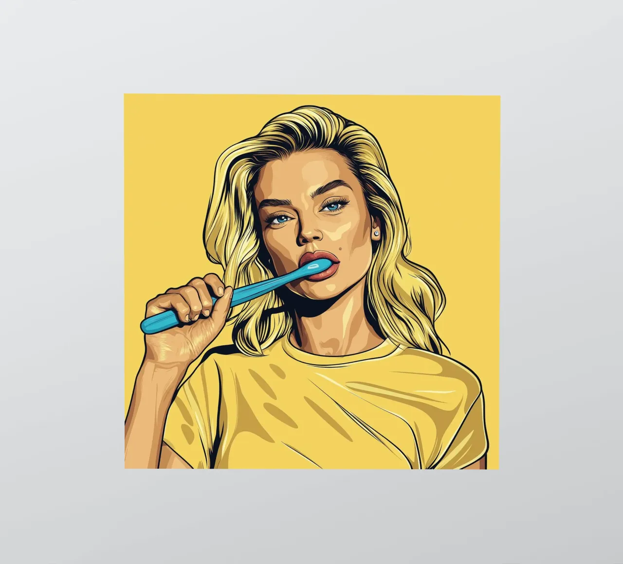 Blue toothbrush sticker by Synthaira
