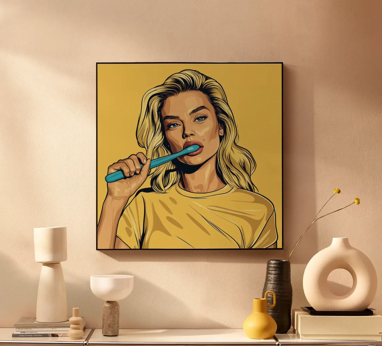 Blue toothbrush plexiglass da Dental art