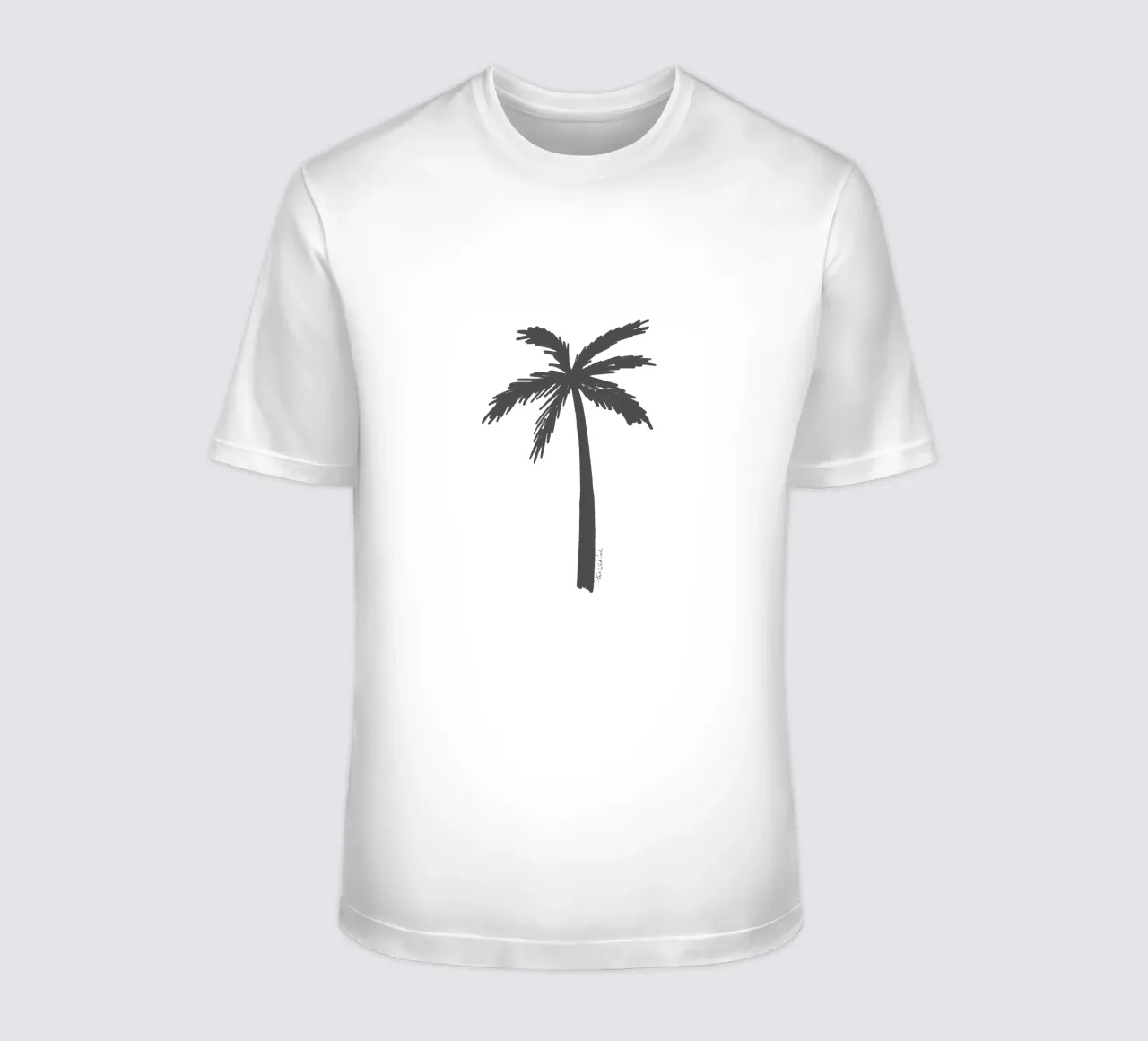 Black organic abstract minimalist island vibes palm tree t-shirt by This Wild Soul - Illustration