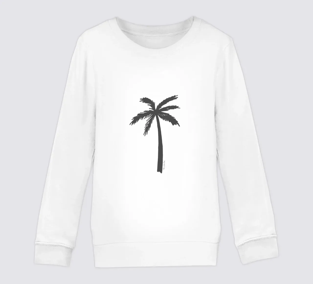 Black organic abstract minimalist island vibes palm tree kids sweatshirt by This Wild Soul - Illustration