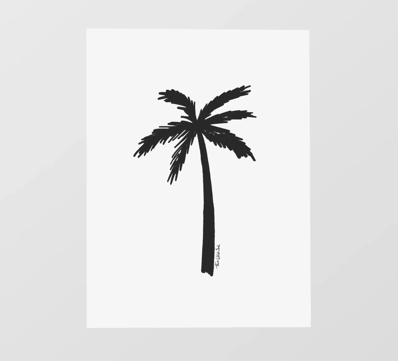 Black organic abstract minimalist island vibes palm tree pvc cover by This Wild Soul - Illustration