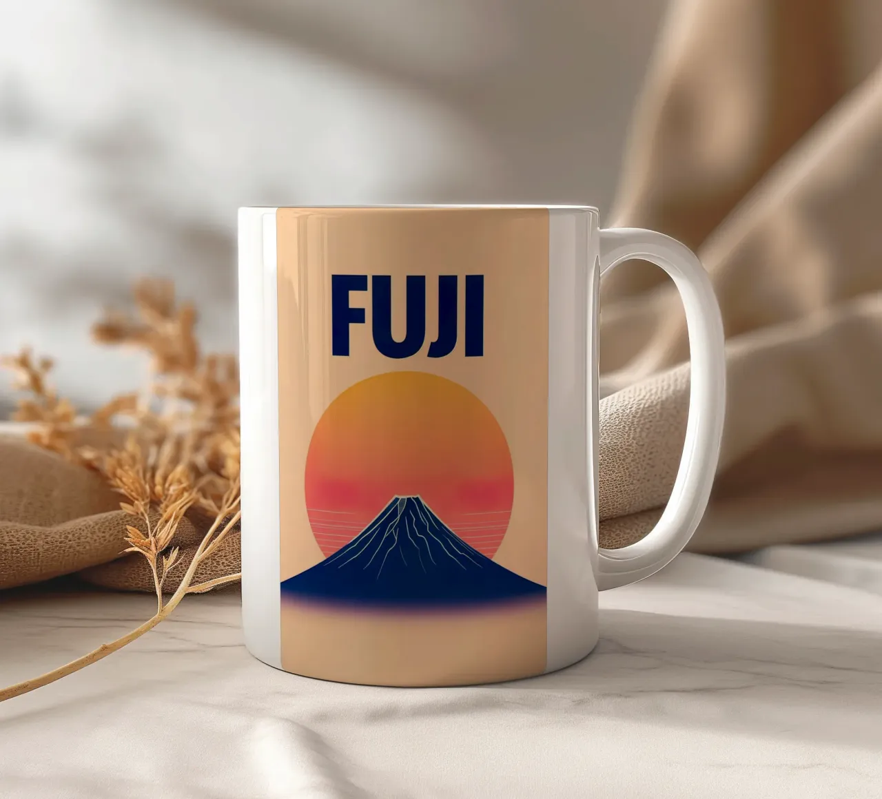 montare fuji tazza in ceramica da 🎁 ARTVI-SHOP