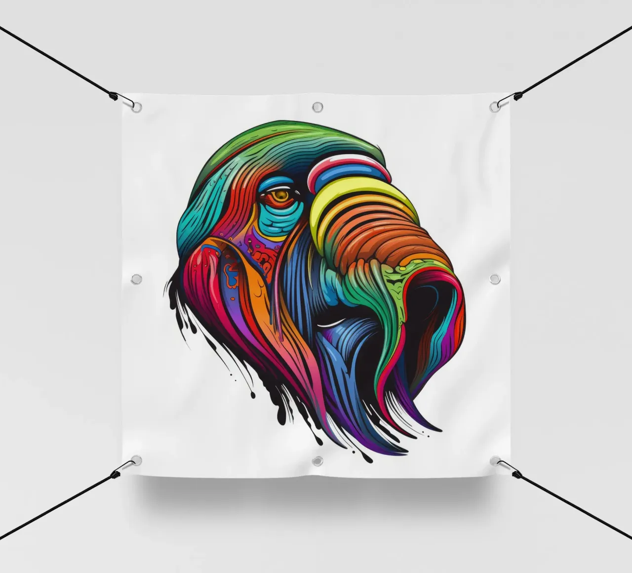 Tricheco Tatoo telo in pvc da Animal Portraits