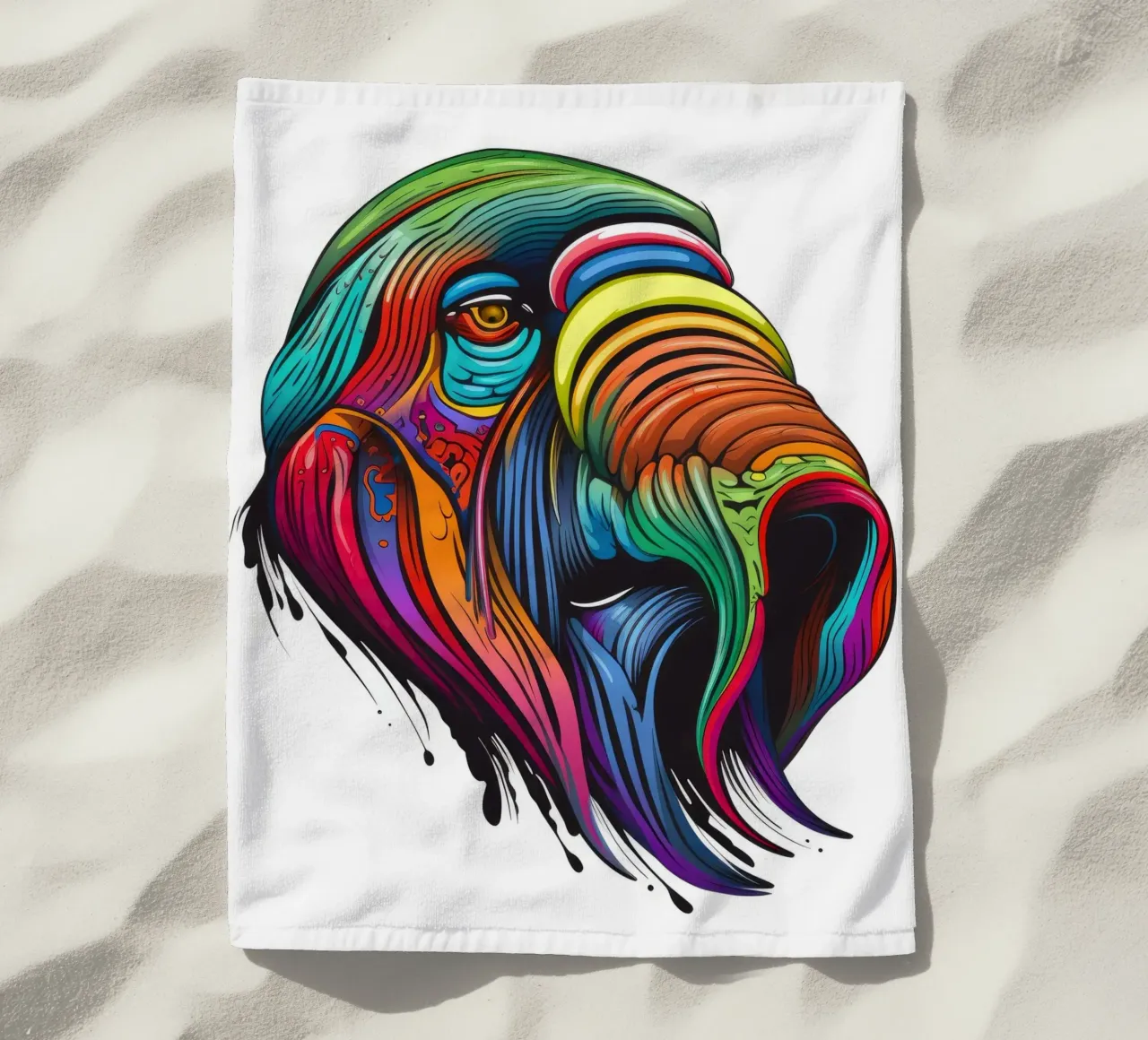 Tricheco Tatoo telo mare da Animal Portraits