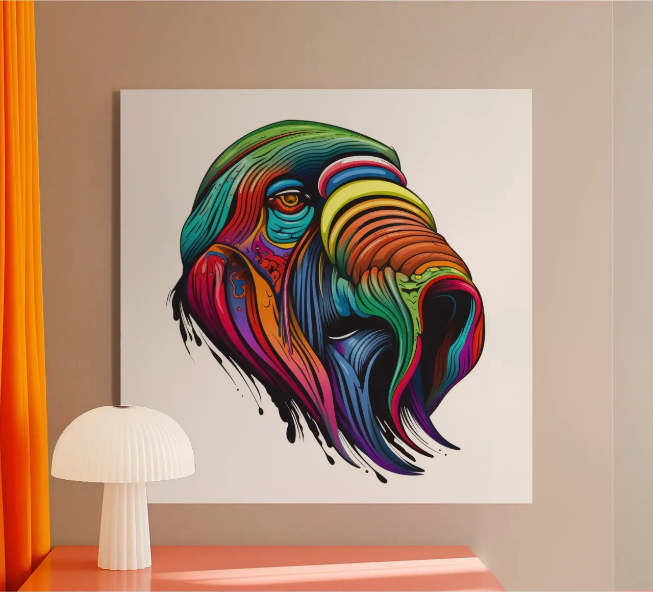 Tricheco Tatoo plexiglass da Animal Portraits