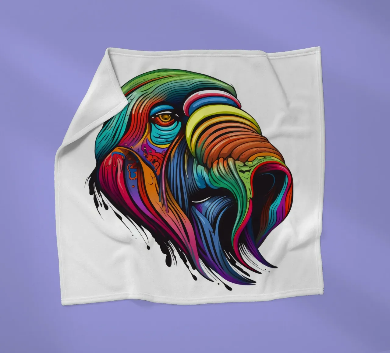 Tricheco Tatoo coperta in pile da Animal Portraits