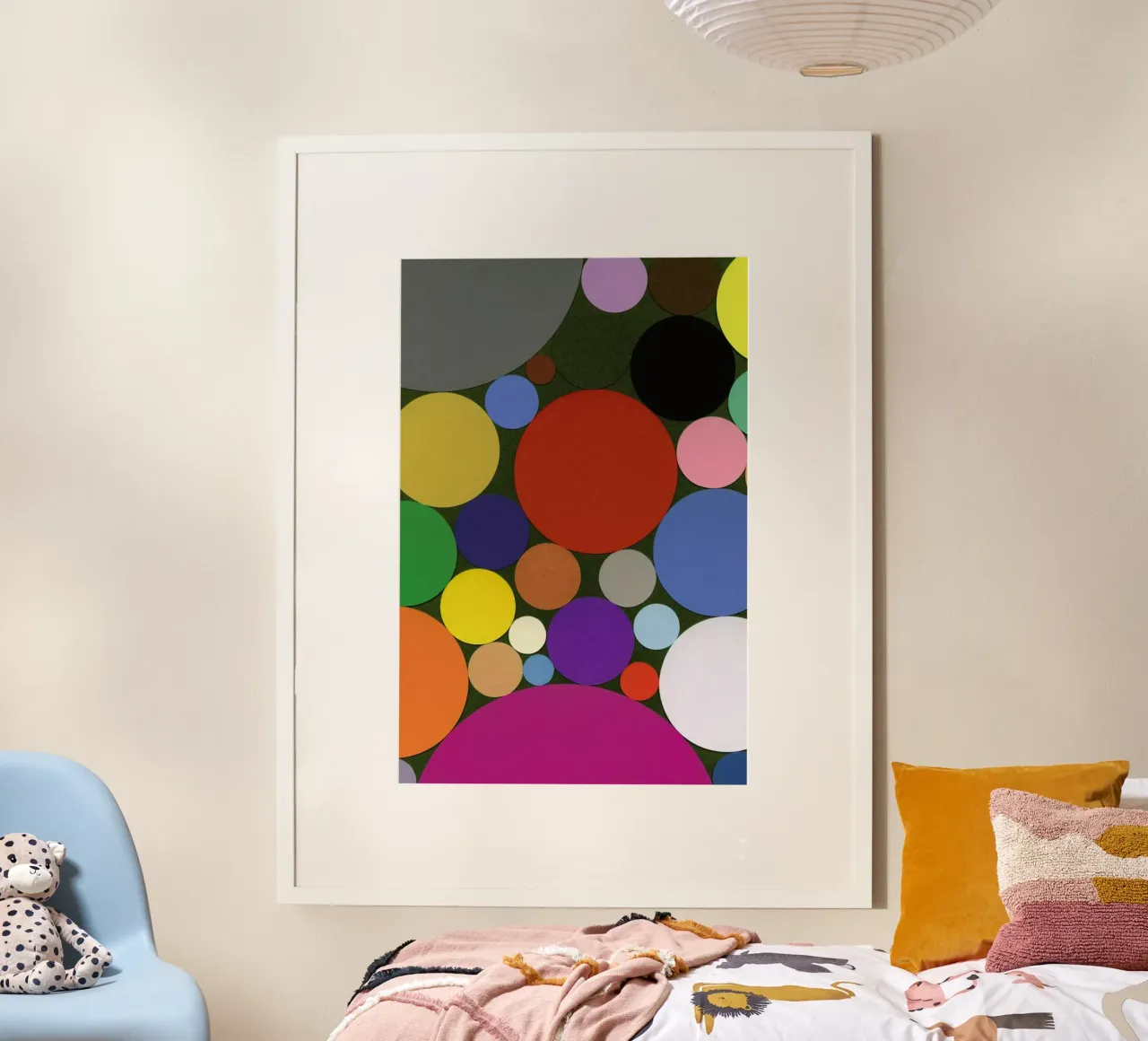 Dots poster con telaio in alluminio da Rosi Feist