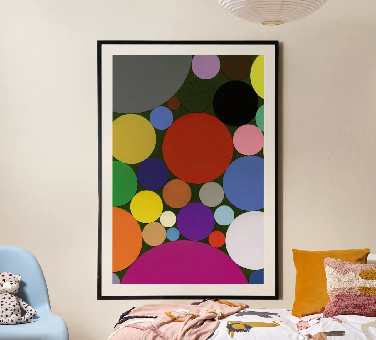 Dots poster con telaio in alluminio da Rosi Feist