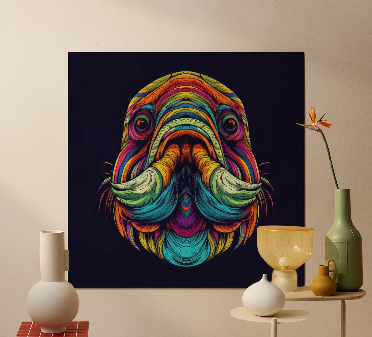 Tatoo Walrus poster van Animal Portraits