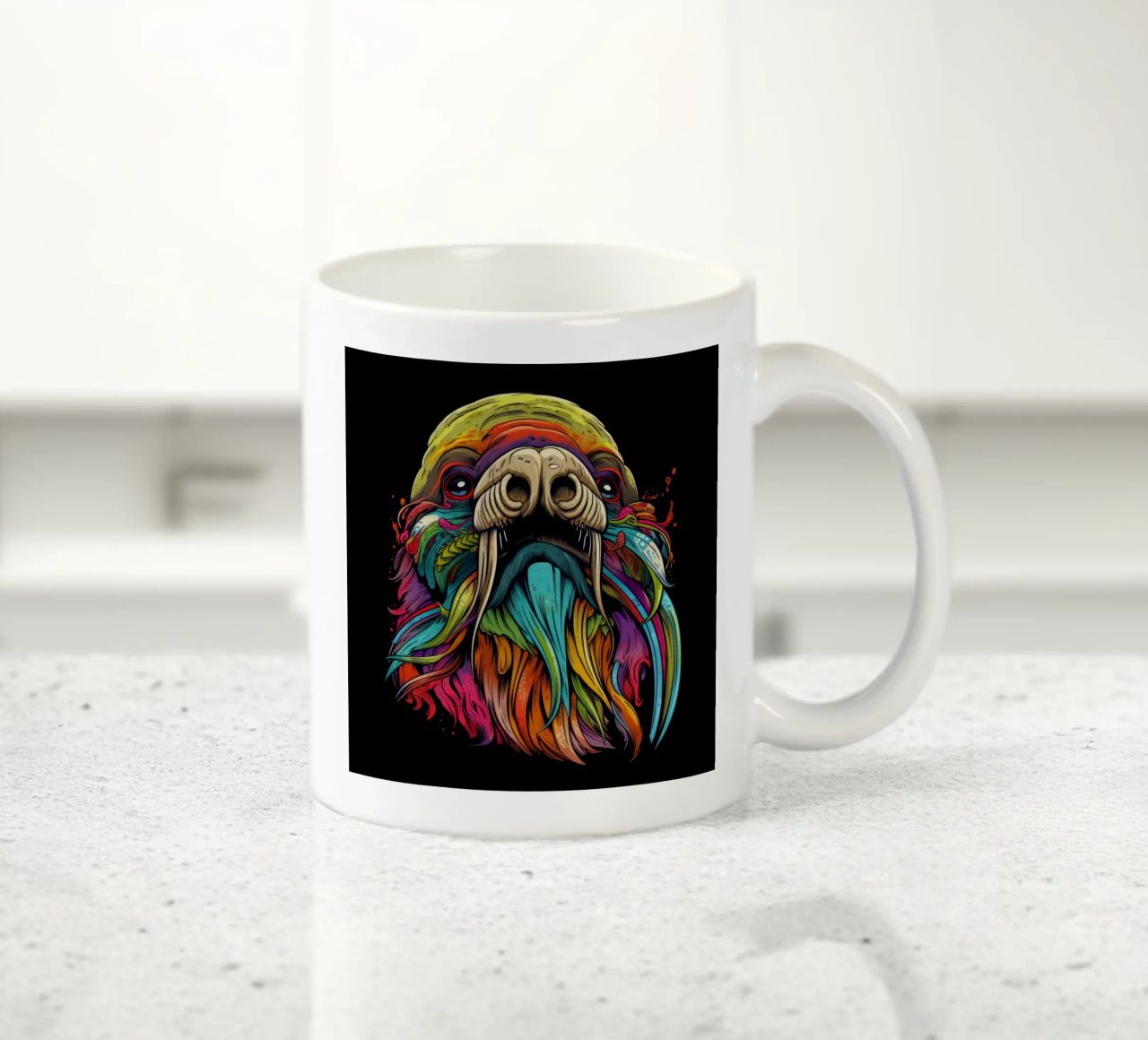 Tatoo Walrus keramische mok van Animal Portraits