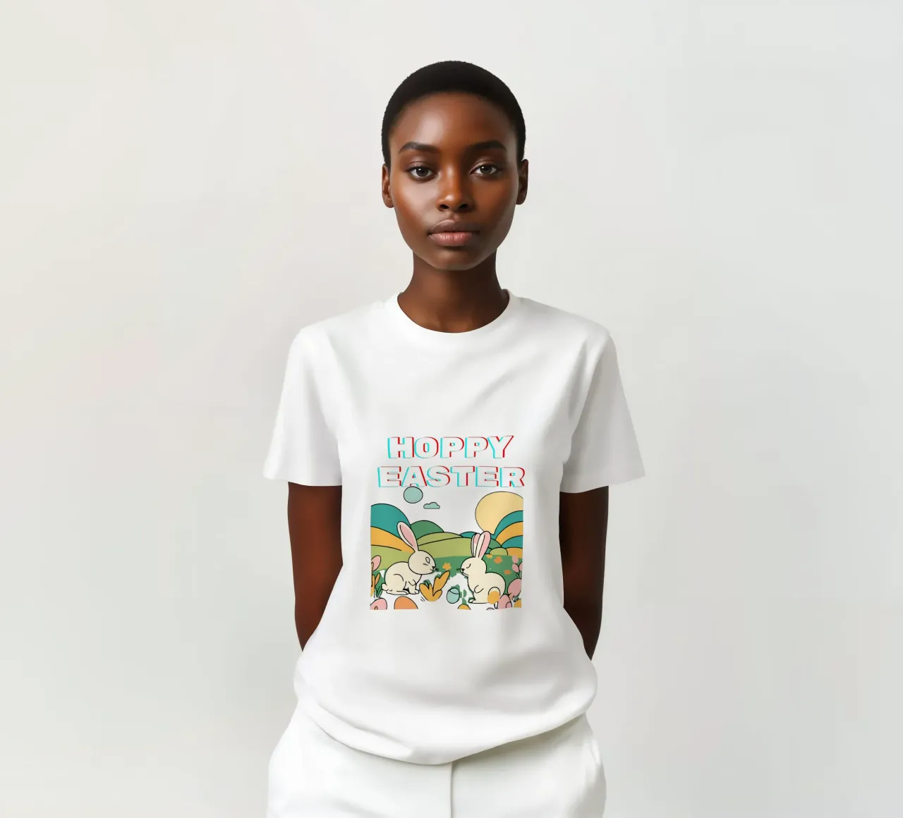 Hoppig Pasen Vier Zijn Opstanding met Vreugde t-shirt van Lionandlamb