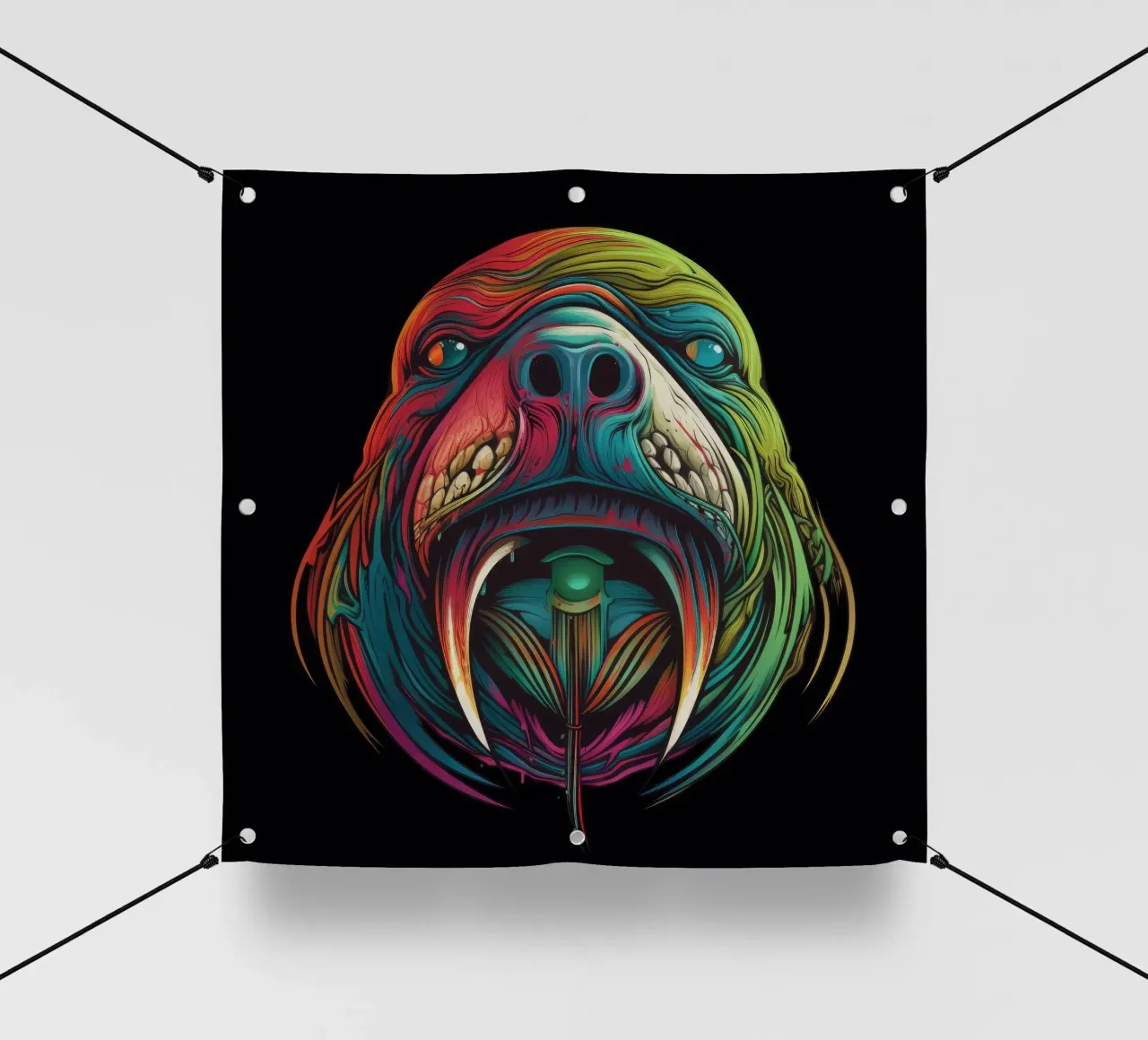 Tricheco Tatoo telo in pvc da Animal Portraits