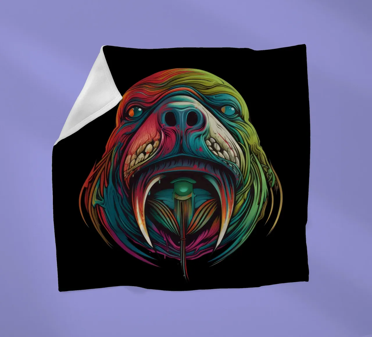 Tricheco Tatoo coperta in pile da Animal Portraits