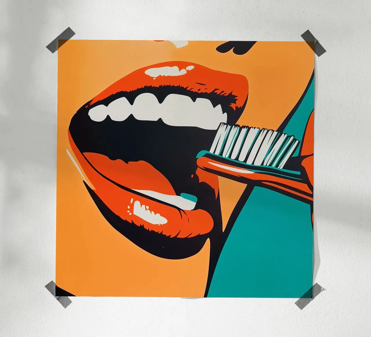 Un nuevo comienzo: Retro Pop Art Dental Print poster de Synthaira
