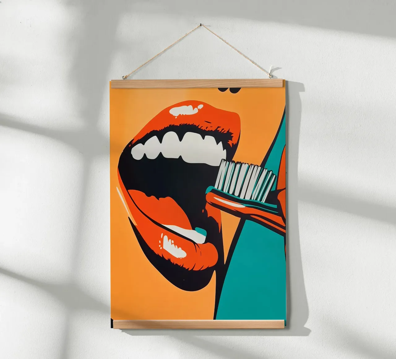 Un nuevo comienzo: Retro Pop Art Dental Print poster de Synthaira