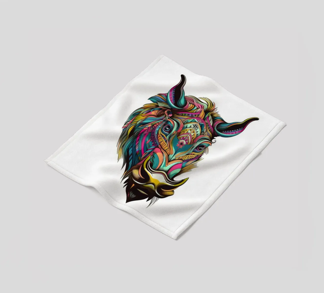 Tatoo Warthog coperta in pile da Animal Portraits