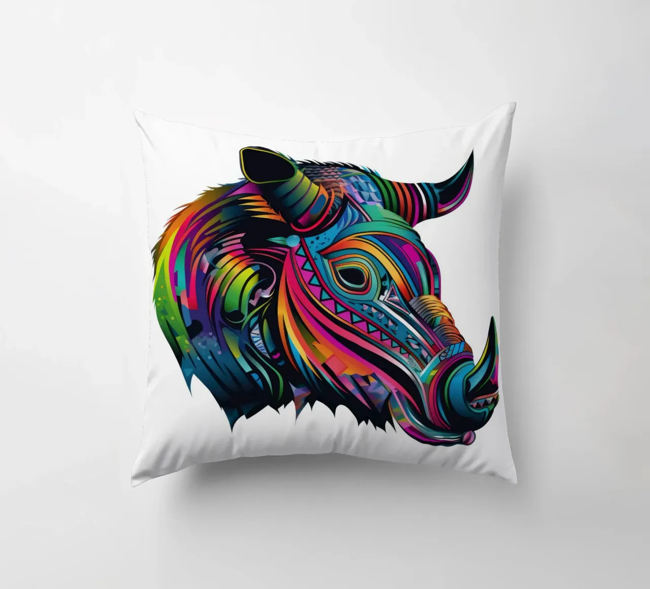 Tatoo Warthog cuscino da Animal Portraits
