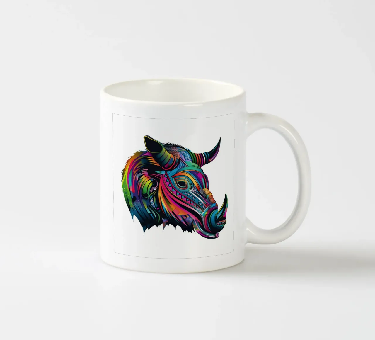 Tatoo Warthog tazza in ceramica da Animal Portraits