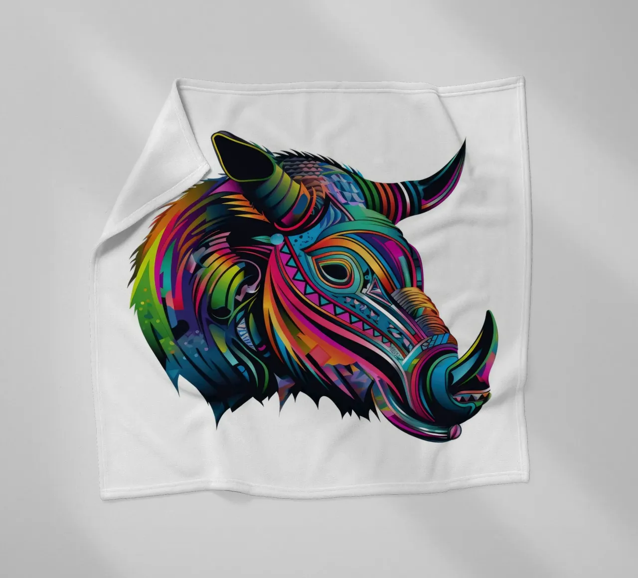 Tatoo Warthog coperta in pile da Animal Portraits