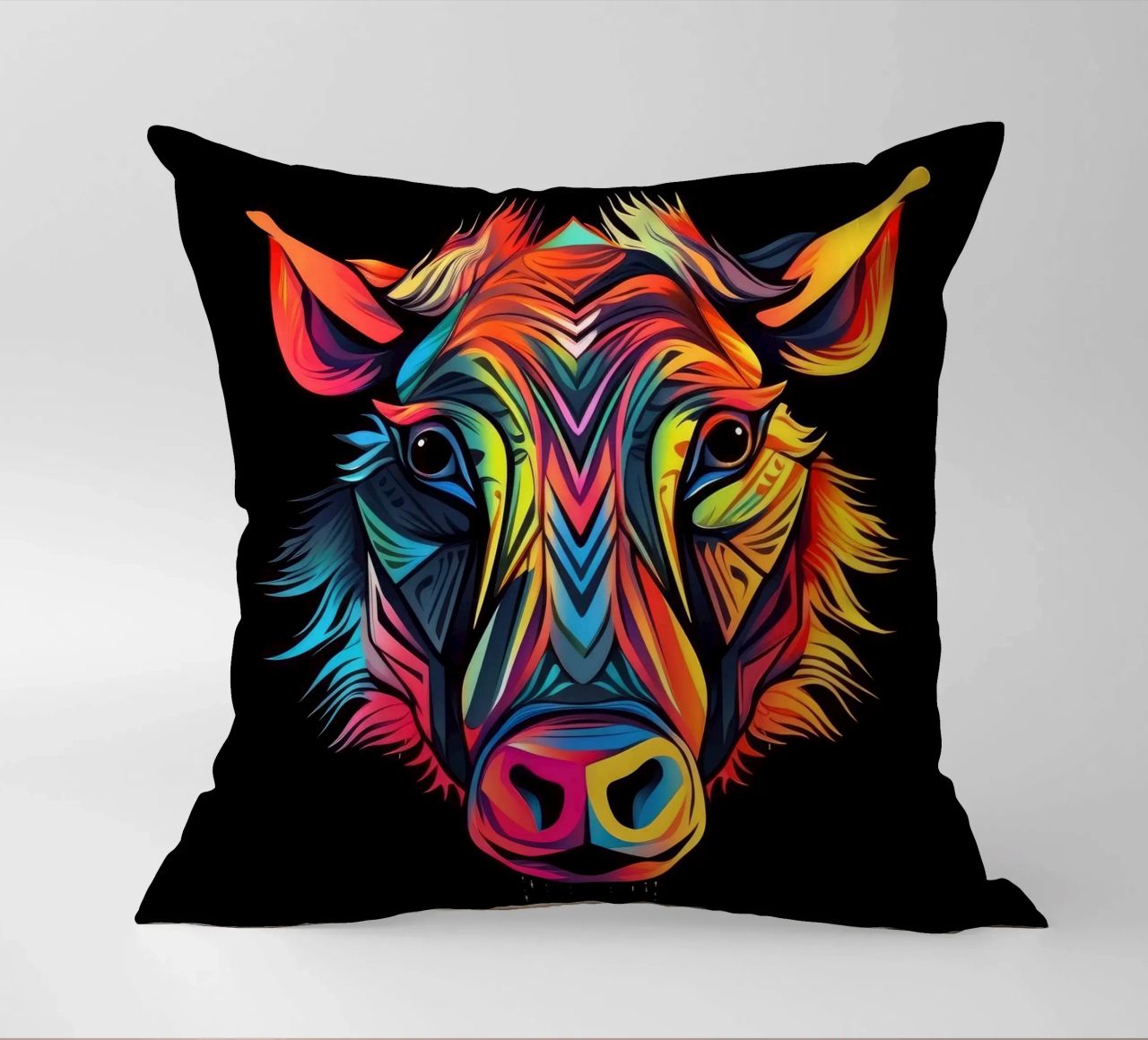Tatoo Warthog cuscino da Animal Portraits