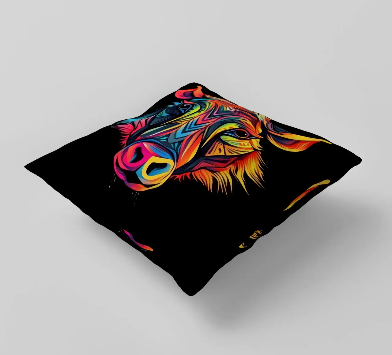 Tatoo Warthog cuscino da Animal Portraits