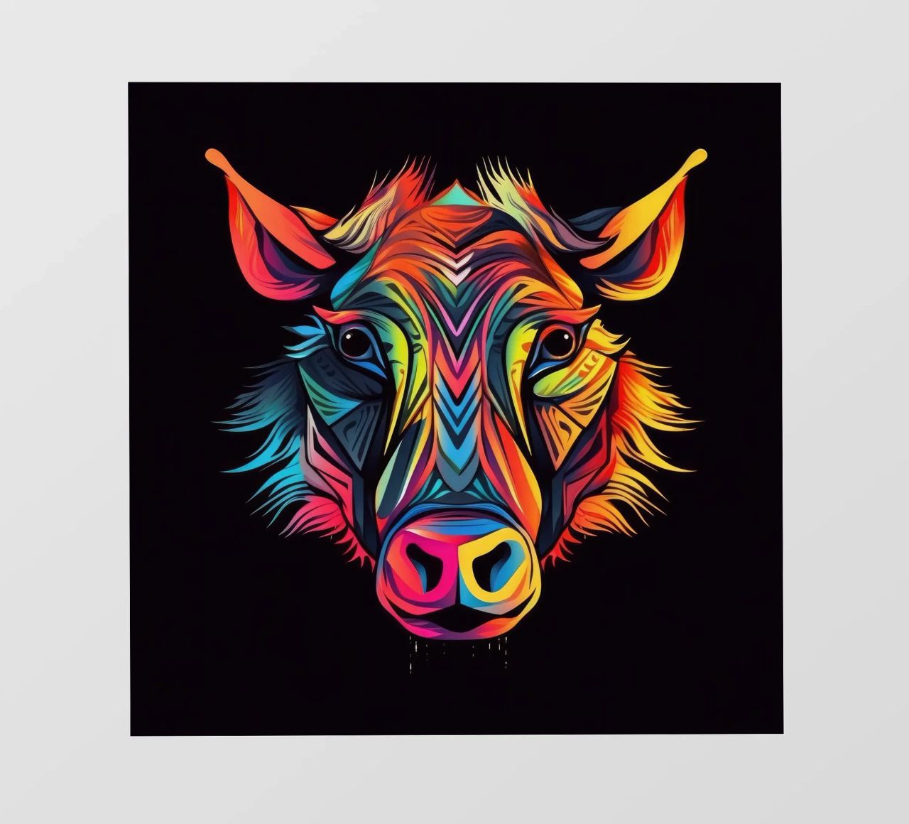 Tatoo Warthog pellicola backlit da Animal Portraits