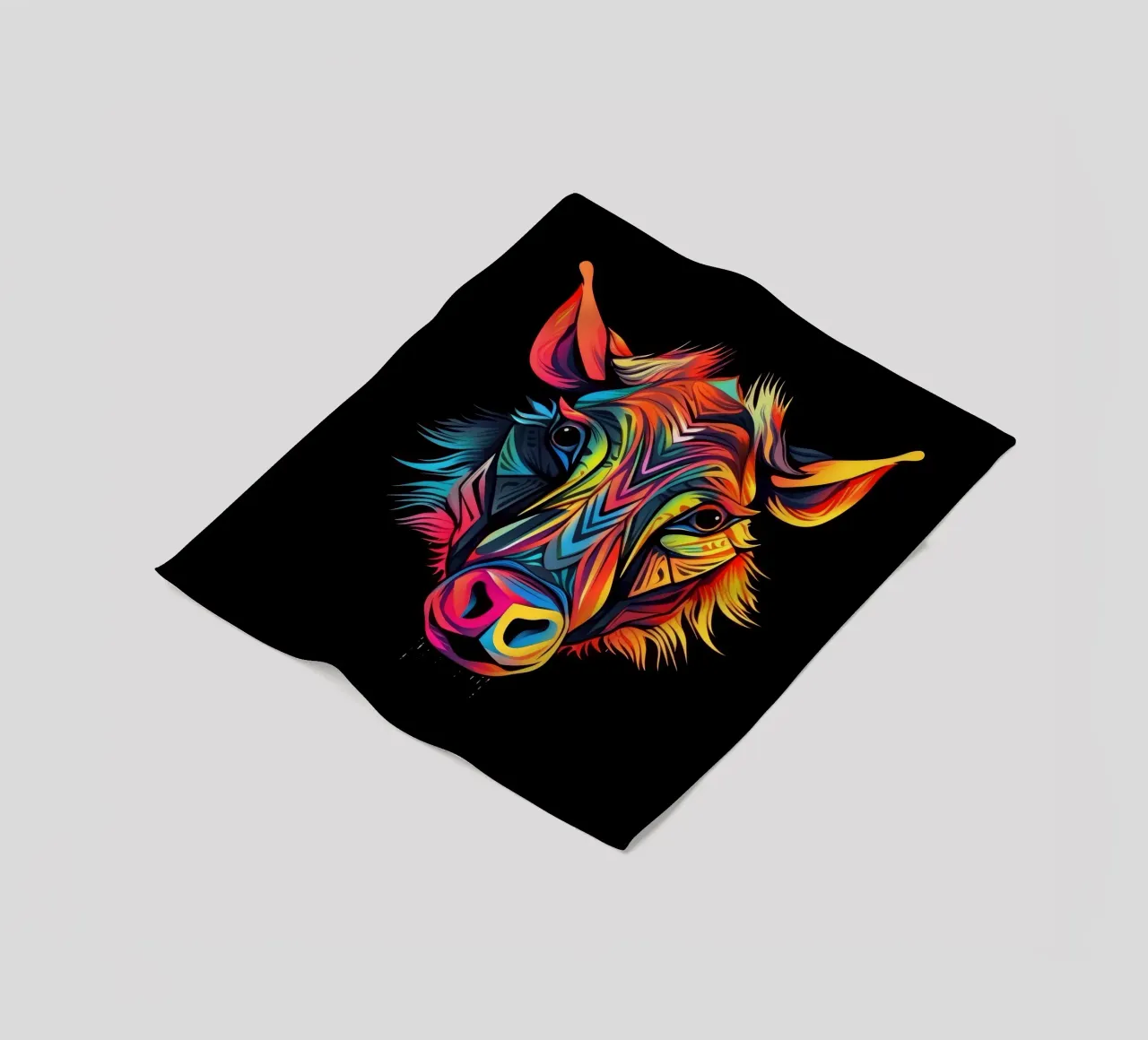 Tatoo Warthog coperta in pile da Animal Portraits