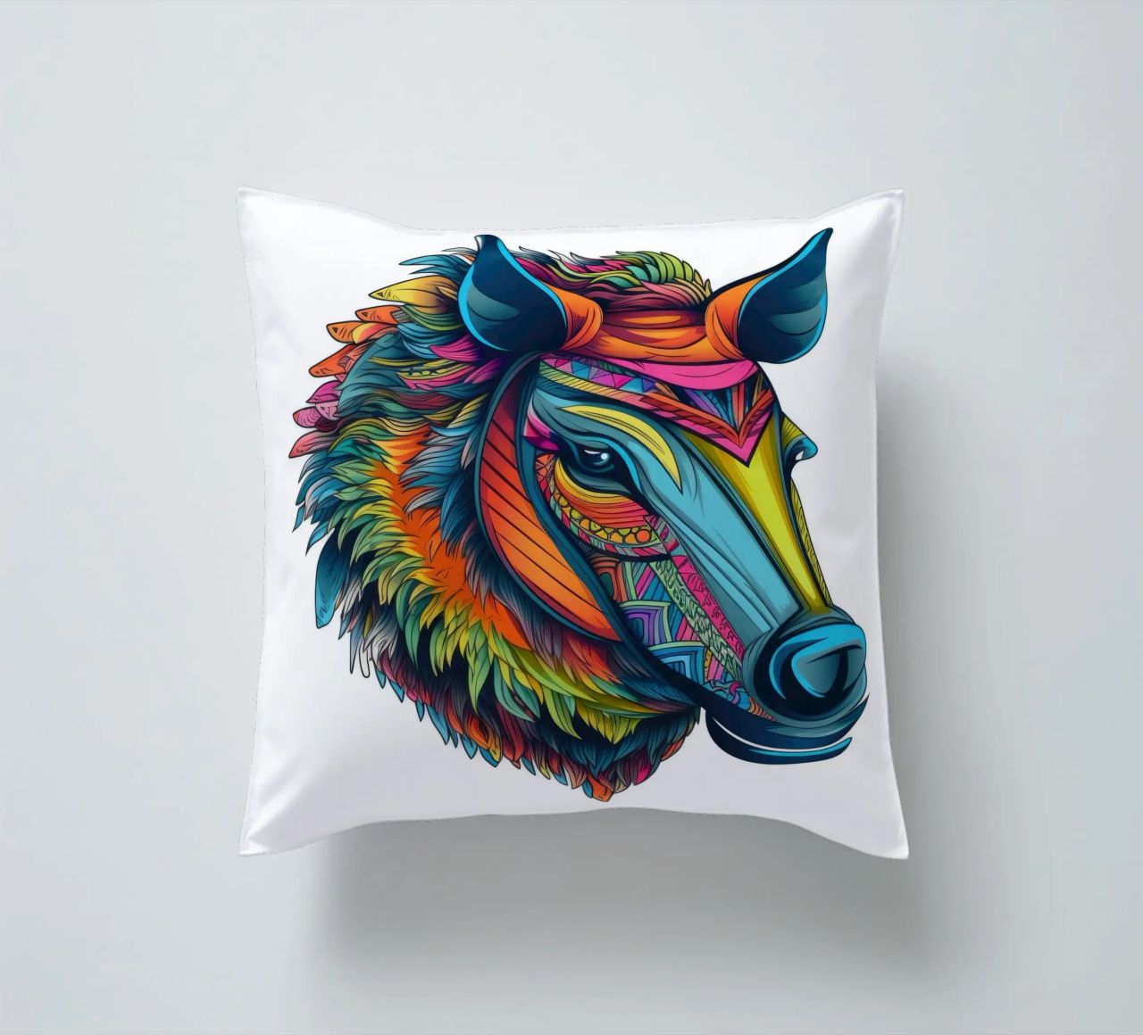Tatoo Warthog cuscino da Animal Portraits