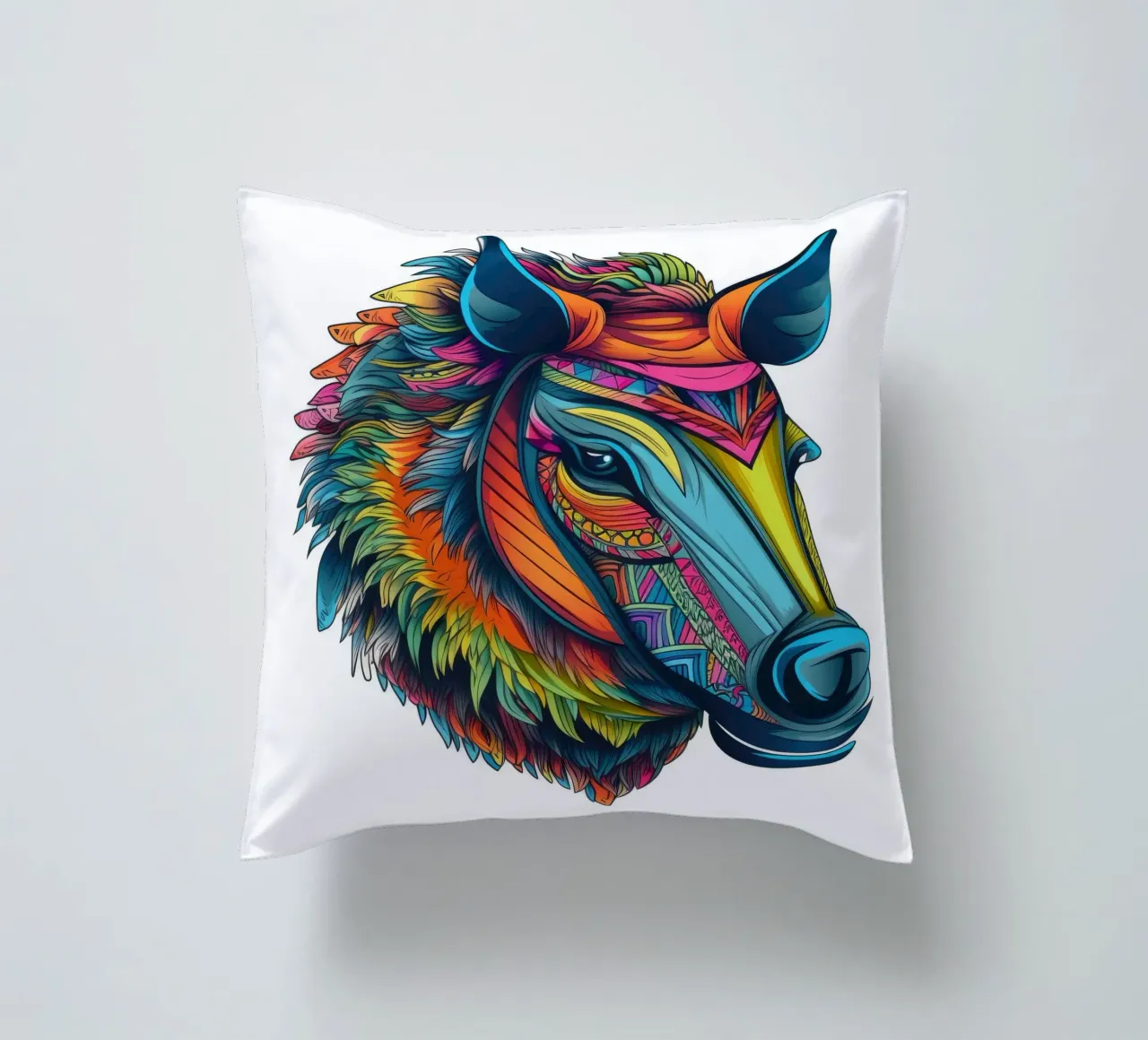 Tatoo Warthog cuscino da Animal Portraits