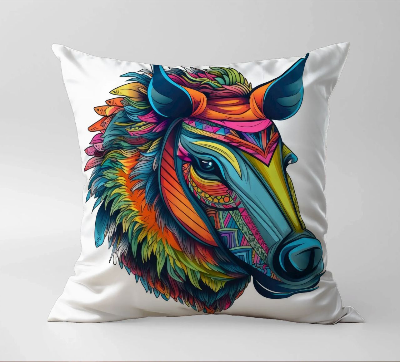 Tatoo Warthog cuscino da Animal Portraits
