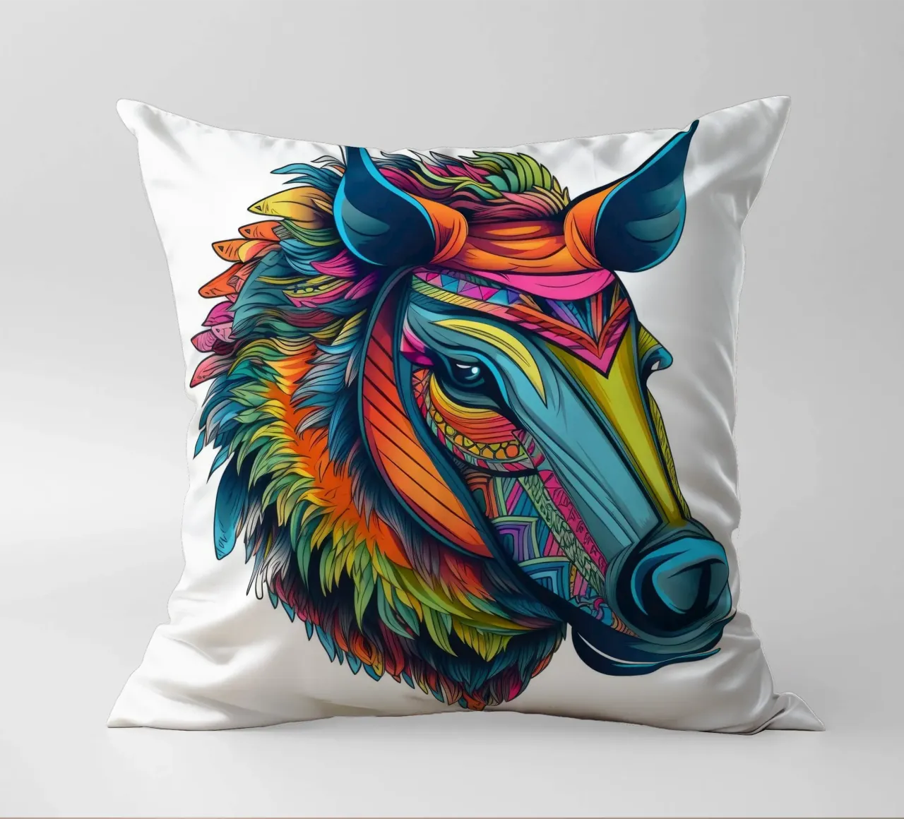 Tatoo Warthog cuscino da Animal Portraits