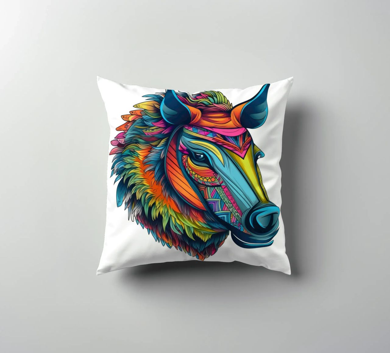 Tatoo Warthog cuscino da Animal Portraits
