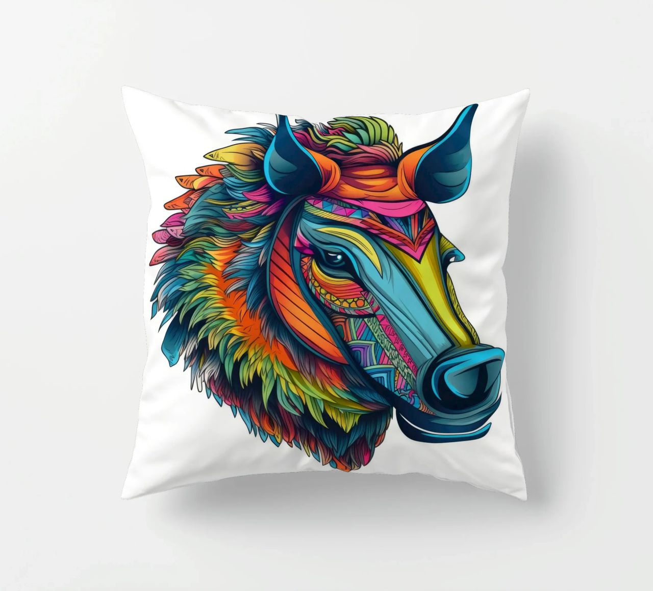 Tatoo Warthog cuscino da Animal Portraits