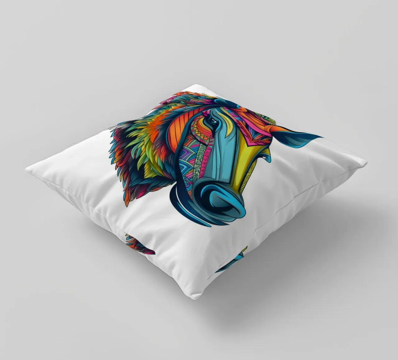 Tatoo Warthog cuscino da Animal Portraits