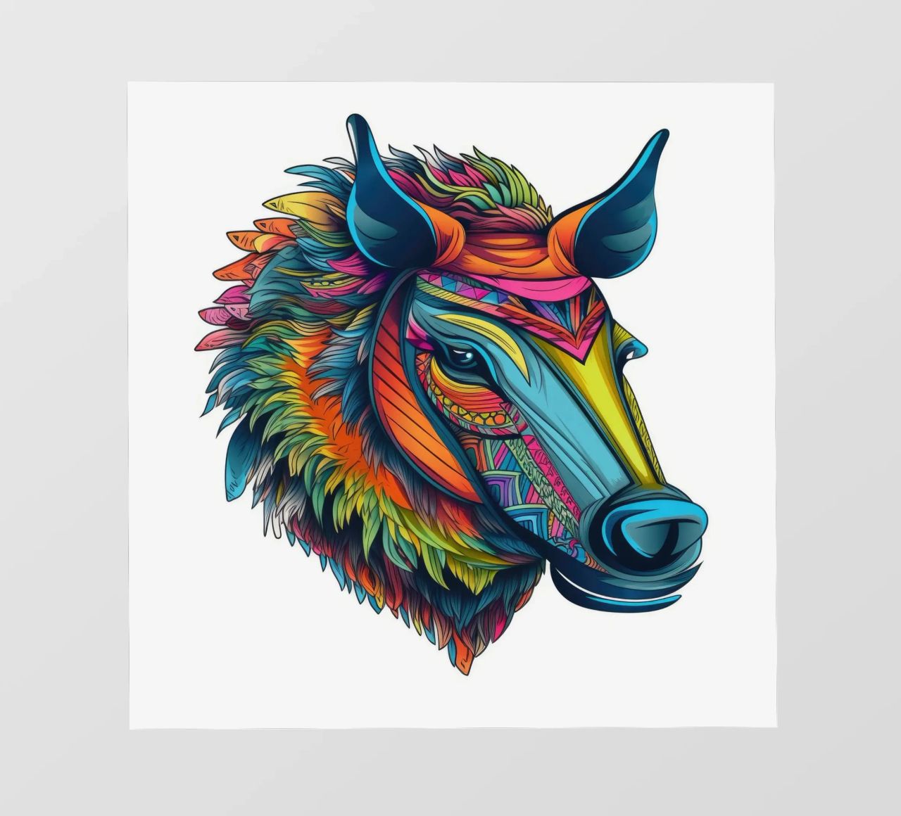 Tatoo Warthog pellicola backlit da Animal Portraits