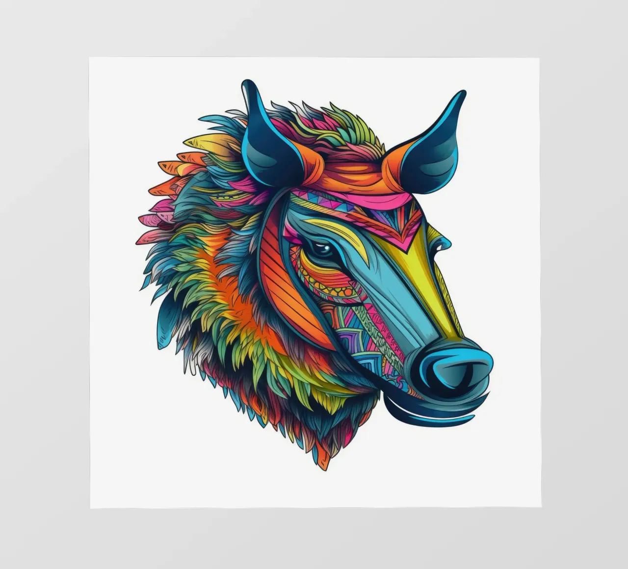 Tatoo Warthog pellicola backlit da Animal Portraits
