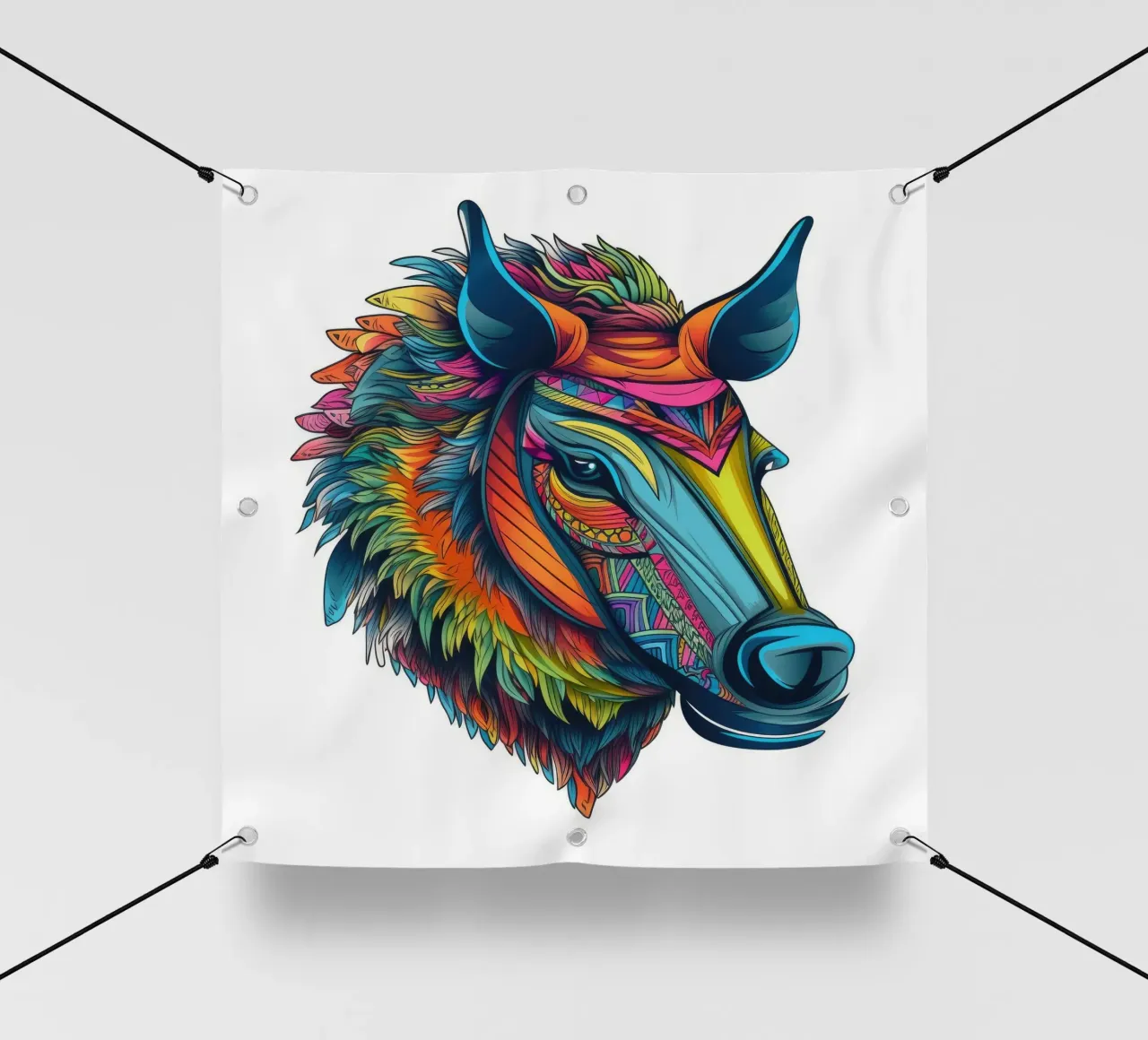Tatoo Warthog telo in pvc da Animal Portraits