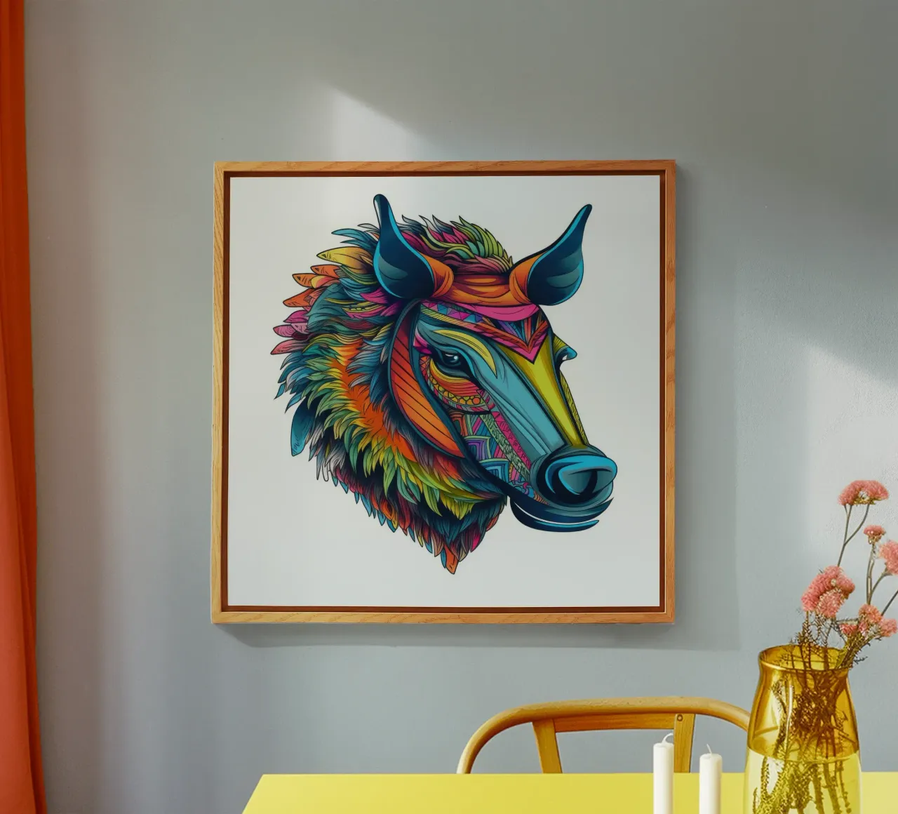 Tatoo Warthog plexiglass da Animal Portraits